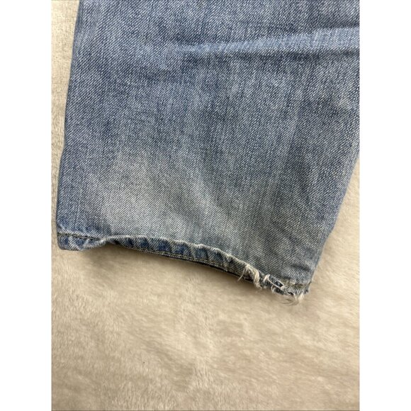 True Religion Jeans Mens Light Blue Size 31 x 32 with Red Stitch Made In USA Y2K - Picture 11 of 11